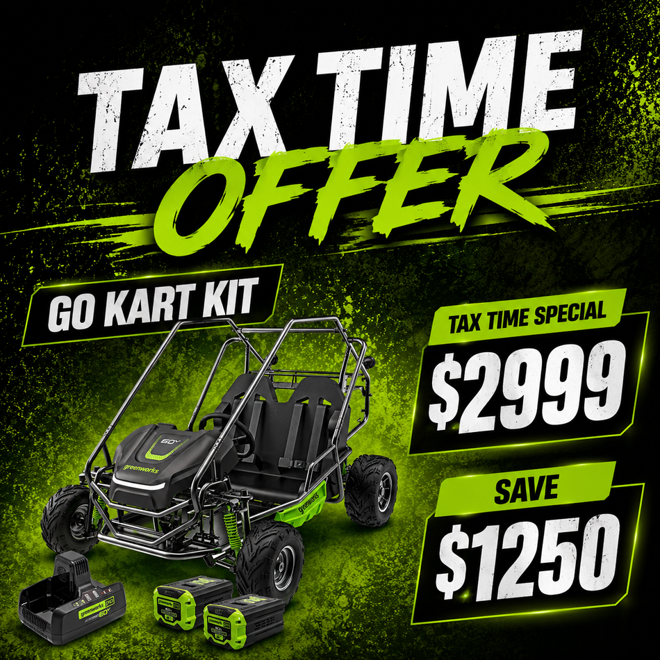 Greenworks CK600D 60V STEALTH Series All-Terrain 2-Seat Electric Youth Go-Kart Kit [7403607AU]