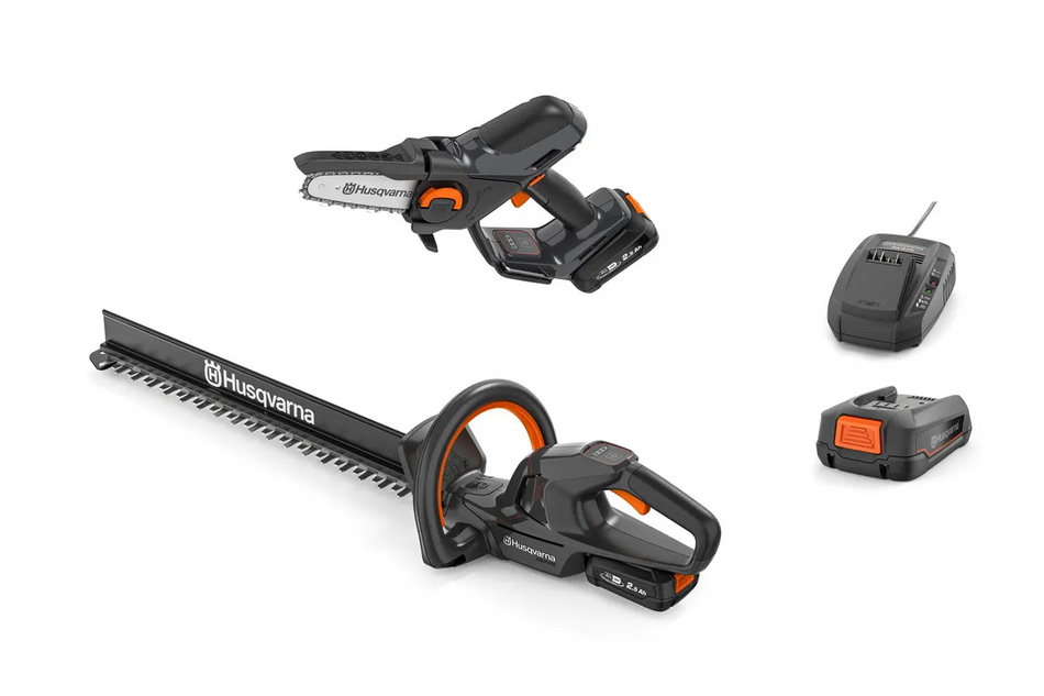 Husqvarna Aspire™ Hedge Trimmer + Pruner Bundle - With 2.5Ah Battery and Charger