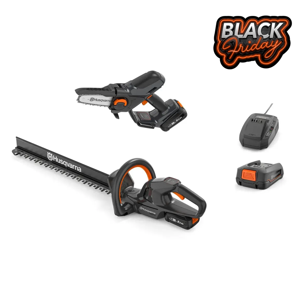 Husqvarna Aspire™ Hedge Trimmer + Pruner Bundle - With 2.5Ah Battery and Charger
