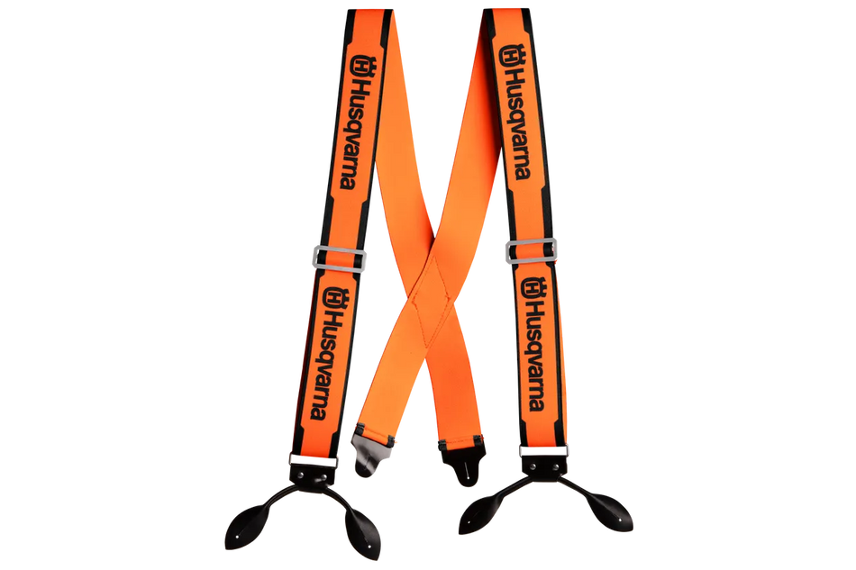 Husqvarna Braces (Leather) - For use with chainsaw pants or chaps.