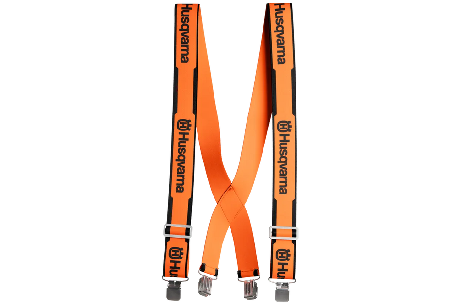 Husqvarna Braces (Metal Clips) - For use with chainsaw pants or chaps.
