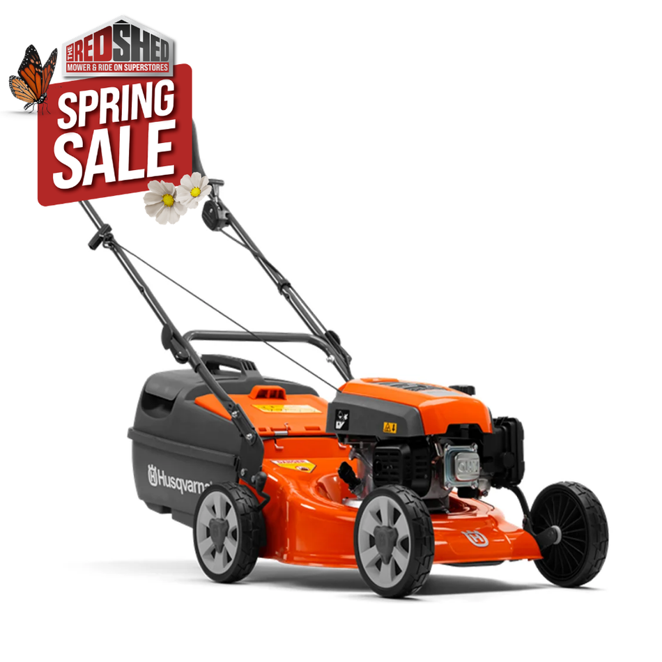 Husqvarna LC118 Lawn Mower - 18" cutting width, powerful OHV engine, four cutting blades, push system