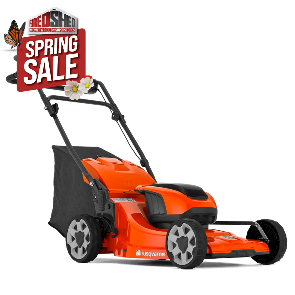 Husqvarna LC142i Battery Mower - Compact battery lawn mower for small and medium-sized lawns.