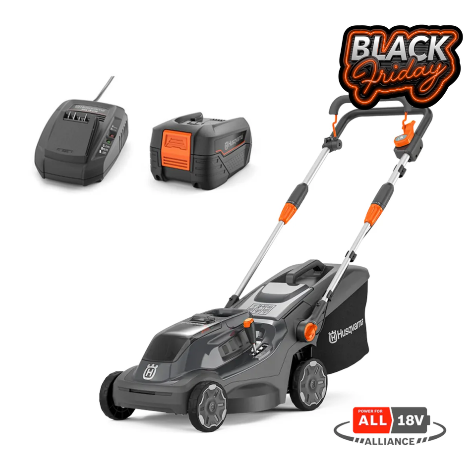 Husqvarna Aspire LC34 18V Lawn Mower - 18V Battery Mower with 34cm deck & 30L collector!