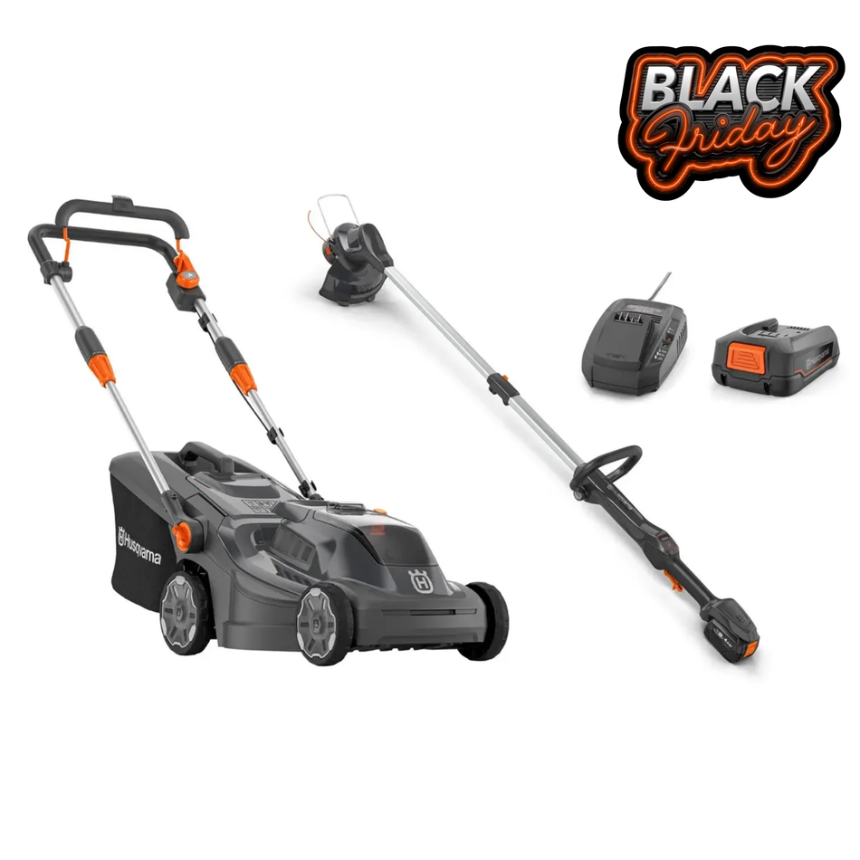 Husqvarna Aspire™ Lawn Mower + Grass Trimmer Bundle - With 4.0Ah Battery and Charger