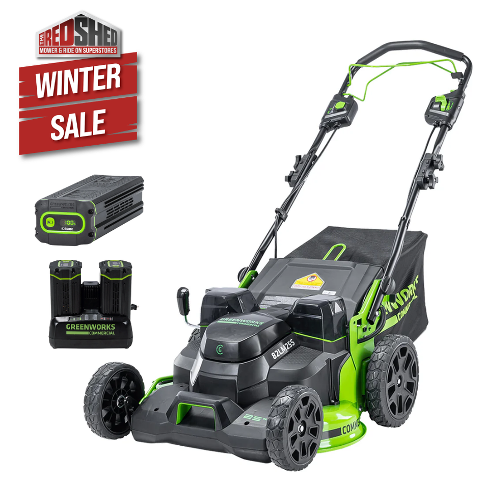 Greenworks 82LM25S 82V 25″ Self-Propelled Lawn Mower 8Ah Kit
