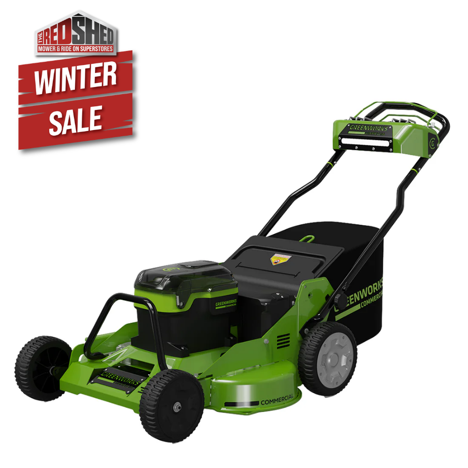 Greenworks 82LM30S 82V 30'' SP Lawnmower [2518207AU] - Self-Propelled, 30" cut, high visibility LEDs, brushless motors, large bag