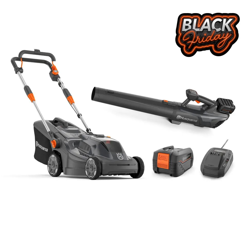 Husqvarna Aspire™ Lawn Mower + Leaf Blower Bundle - With 4.0Ah Battery and Charger