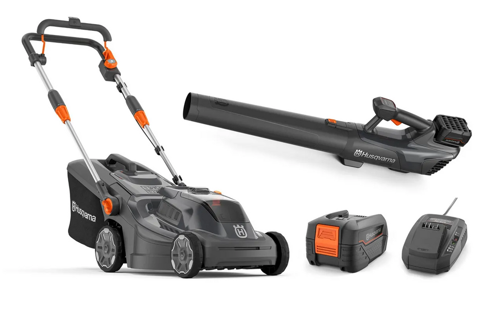 Husqvarna Aspire™ Lawn Mower + Leaf Blower Bundle - With 4.0Ah Battery and Charger