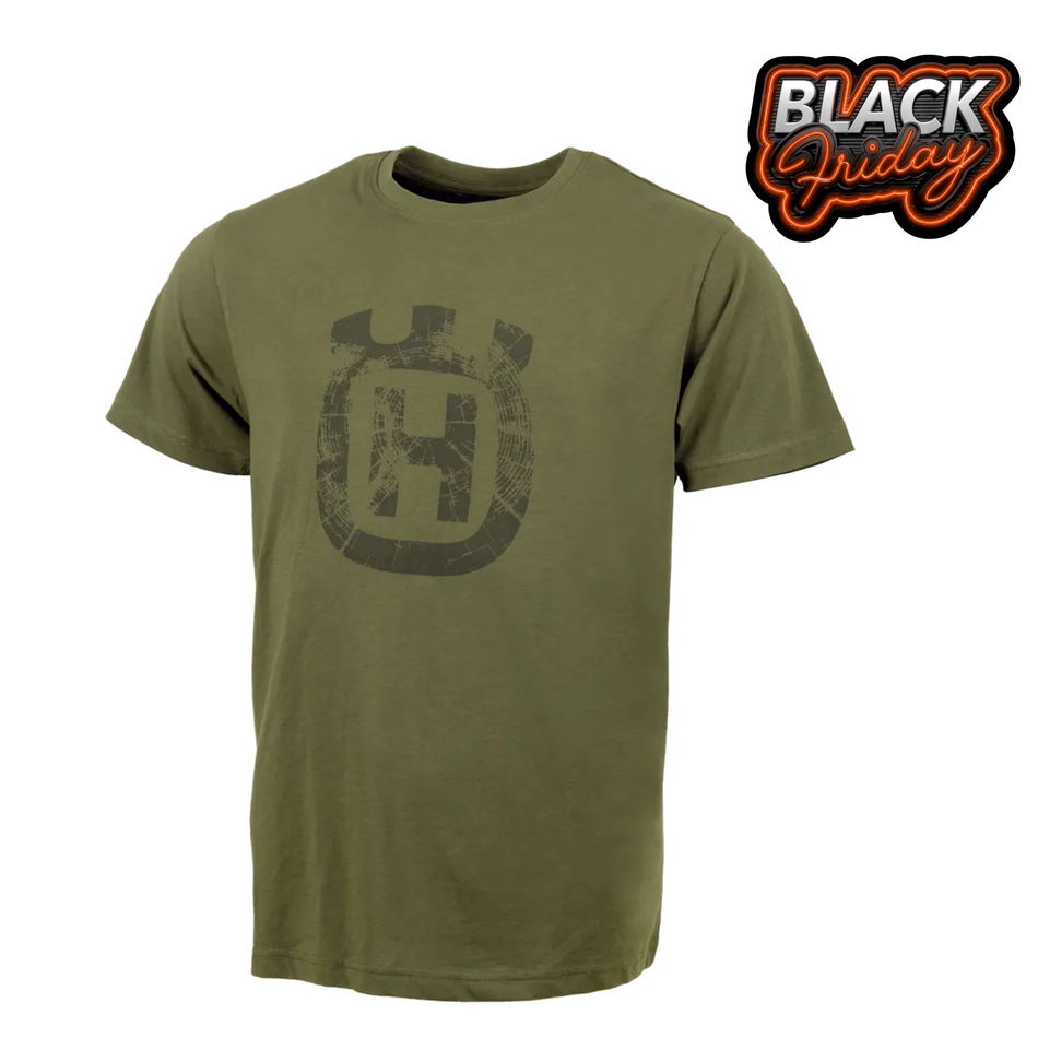 Husqvarna Xplorer Tree Ring Crown T-Shirt - Short-sleeved made for leisurewear - all sizes available!