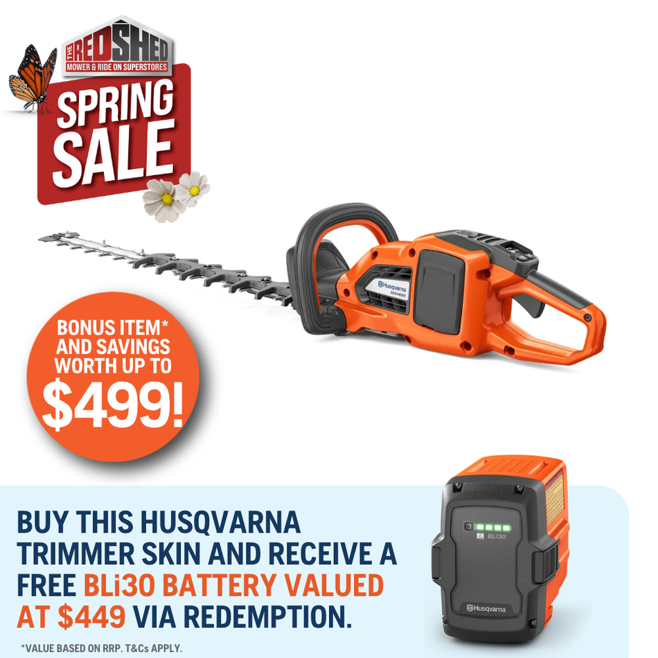 Husqvarna 322iHD60 Hedge Trimmer - Powerful battery hedge trimmer for demanding gardening work.