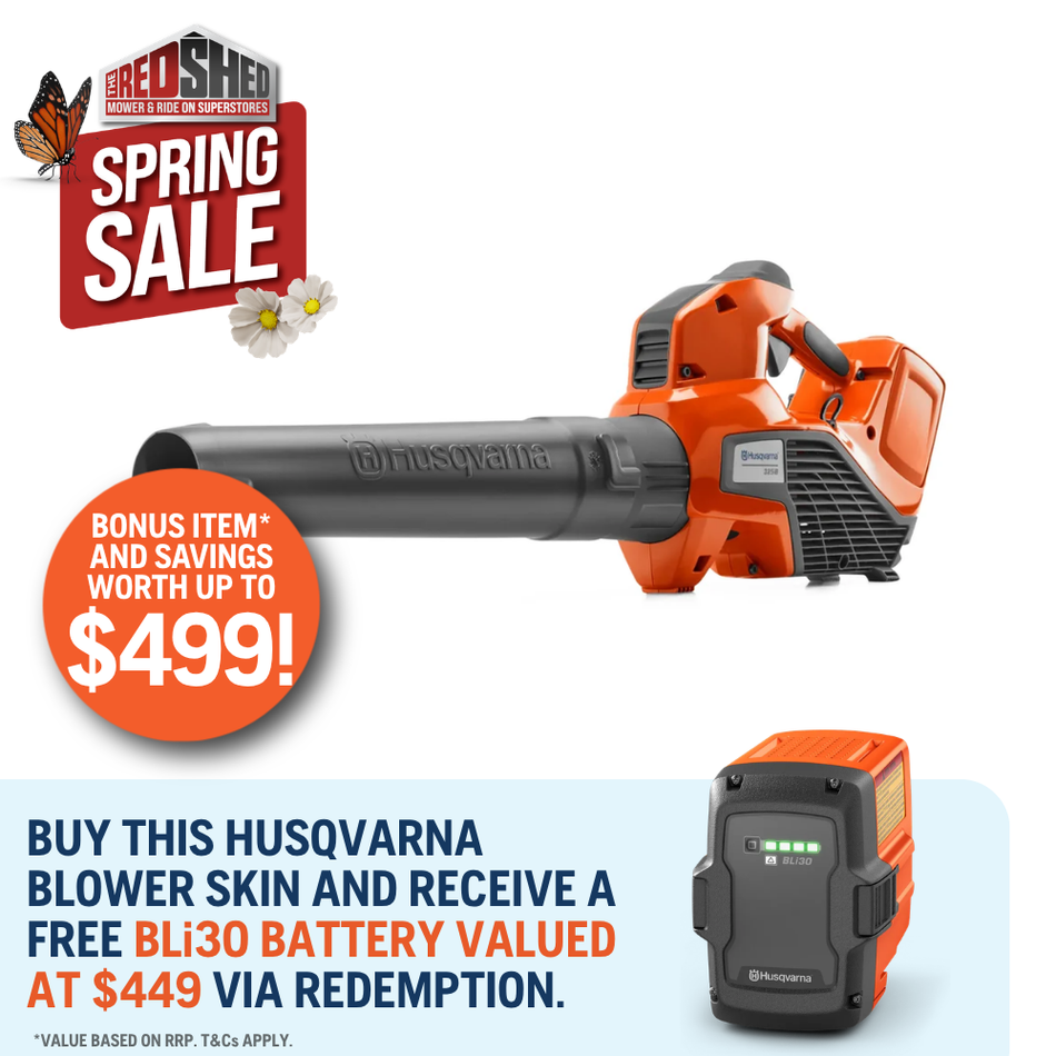 Husqvarna 325iB Leaf Blower - Powerful leaf blower with cruise control and boost mode.