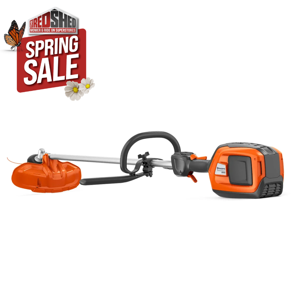 Husqvarna 325iRJ Battery Trimmer - Powerful and versatile battery brushcutter with harness.