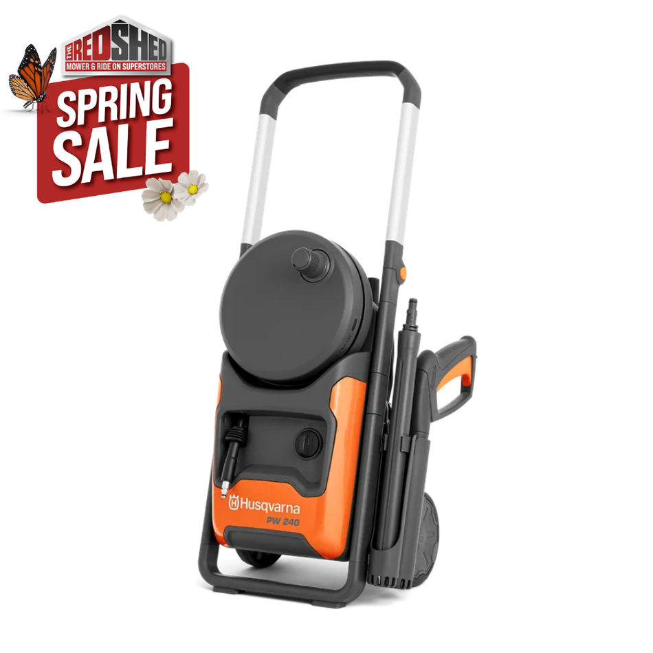 Husqvarna PW 240 Pressure Washer - 140 bar max. pressure, 8m hose, 1.8kW power output!