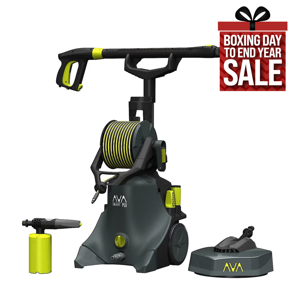 Masport AVA Smart P50 (Bundle) - 1885 PSI, 130 Bar, 8m hose, metal pump & many attachments, 10 year warranty