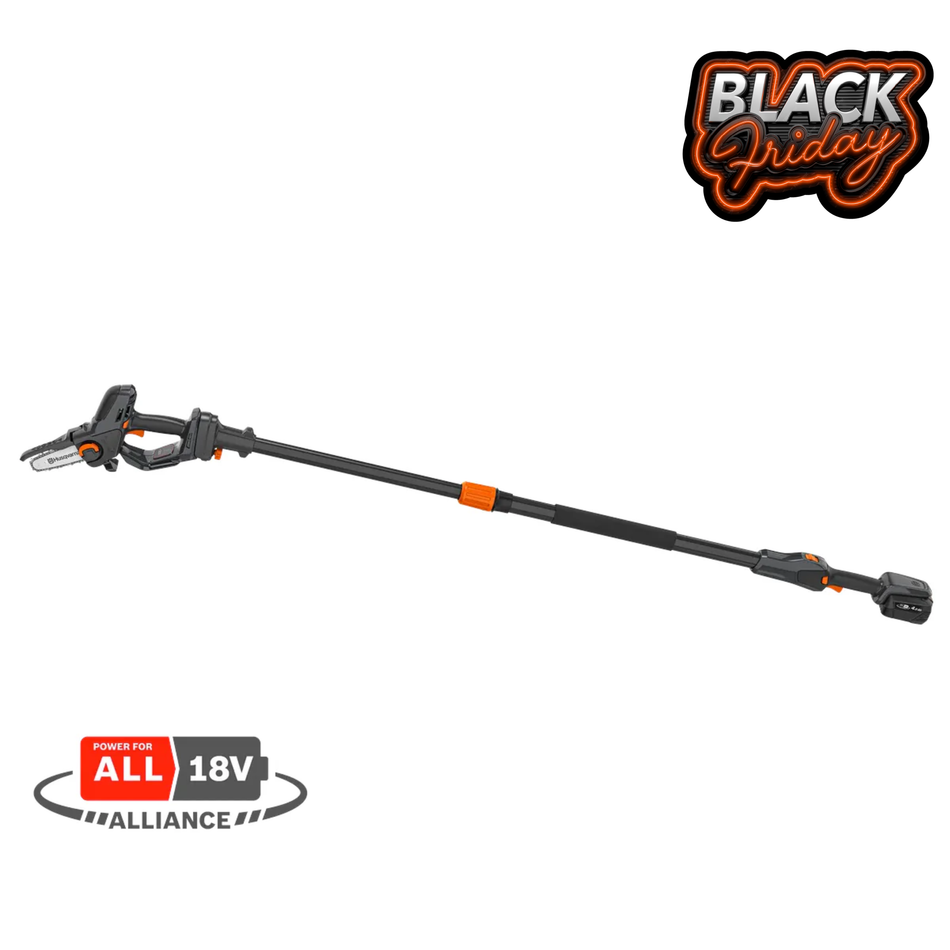 Husqvarna Aspire PE5 18V Pruner + Pole - 18V handheld pruner with 1.7m adjustable extension pole - cuts upto 75mm!