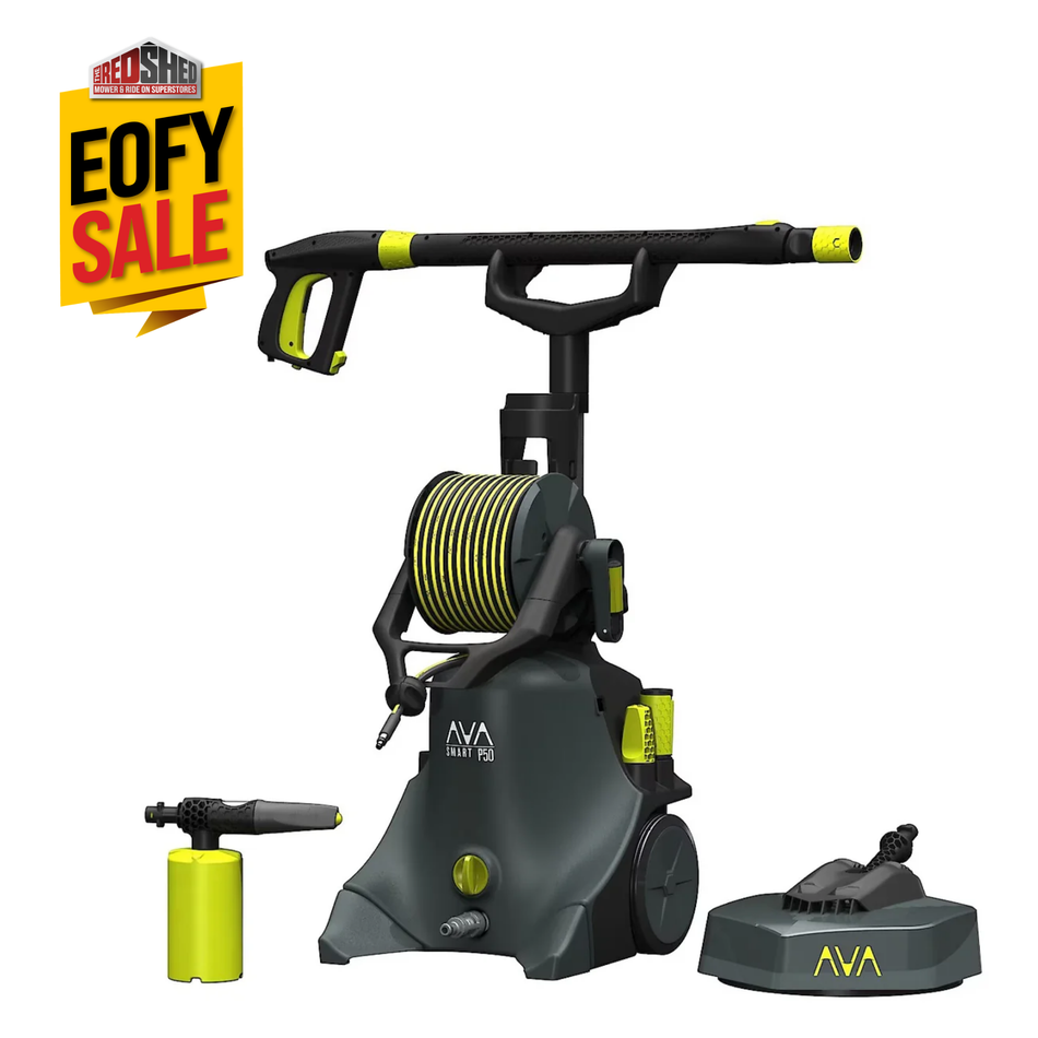 Masport AVA Smart P50 (Bundle) - 1885 PSI, 130 Bar, 8m hose, metal pump & many attachments, 10 year warranty