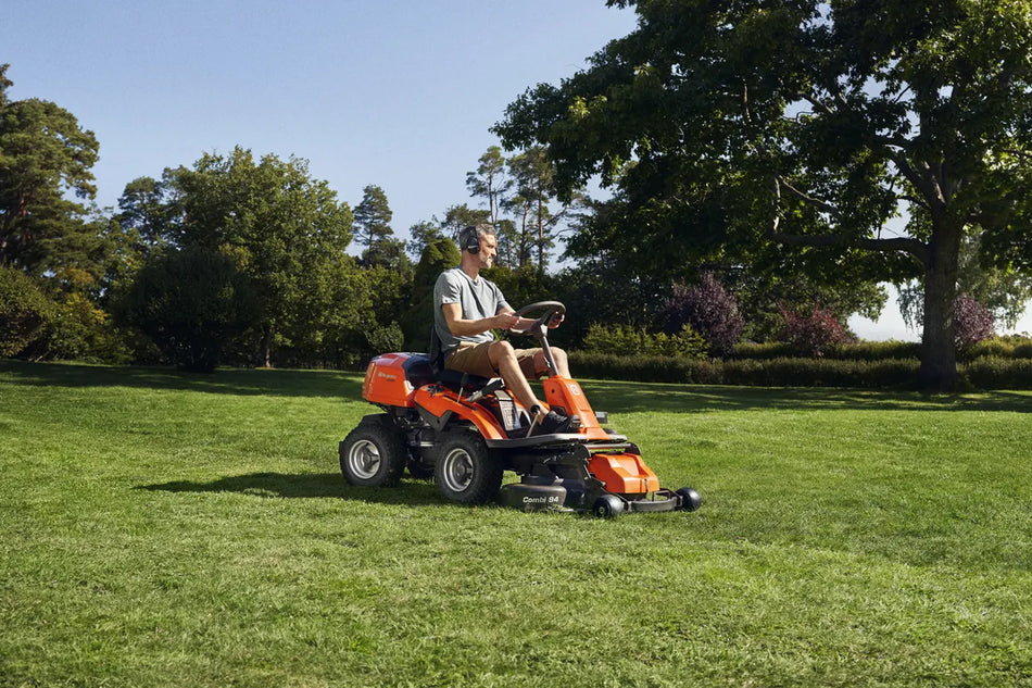 Husqvarna R 214TC Ride-On Front Mower - Versatile and easy-to-use rider.