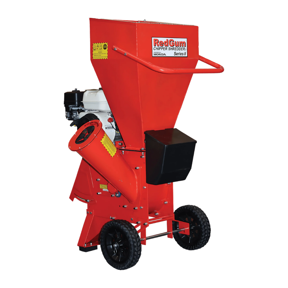 RedGum GX200 Chipper [Series II] - Our No. 1 selling Honda GX200 powered chipper- 2 Functions it Chips & shreds