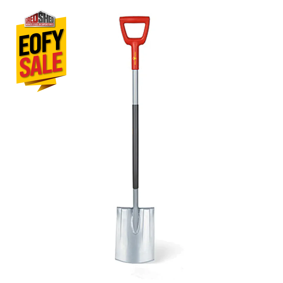 WOLF-Garten AS-D Spade: Straight - Hardened steel, D-grip handle, wide foot holds. Perfect for square holes