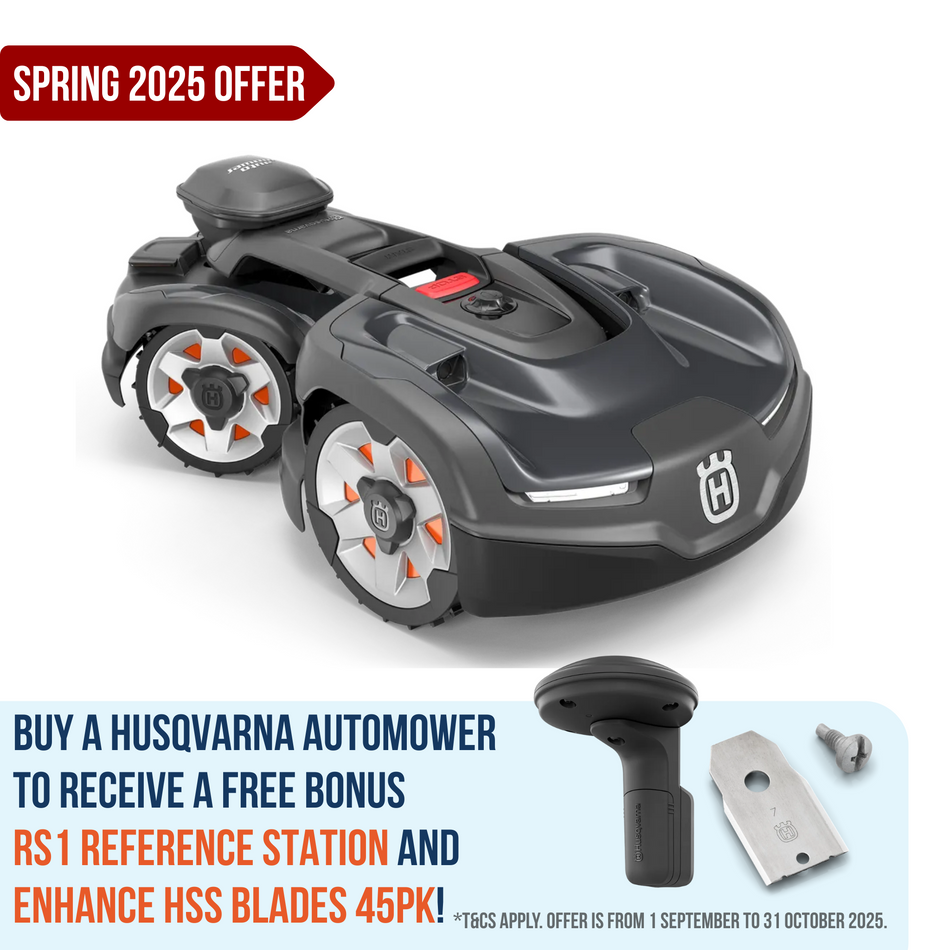 Husqvarna Automower® 435X AWD EPOS - Wire free AWD robotic mower that masters steep slopes up to 70%.