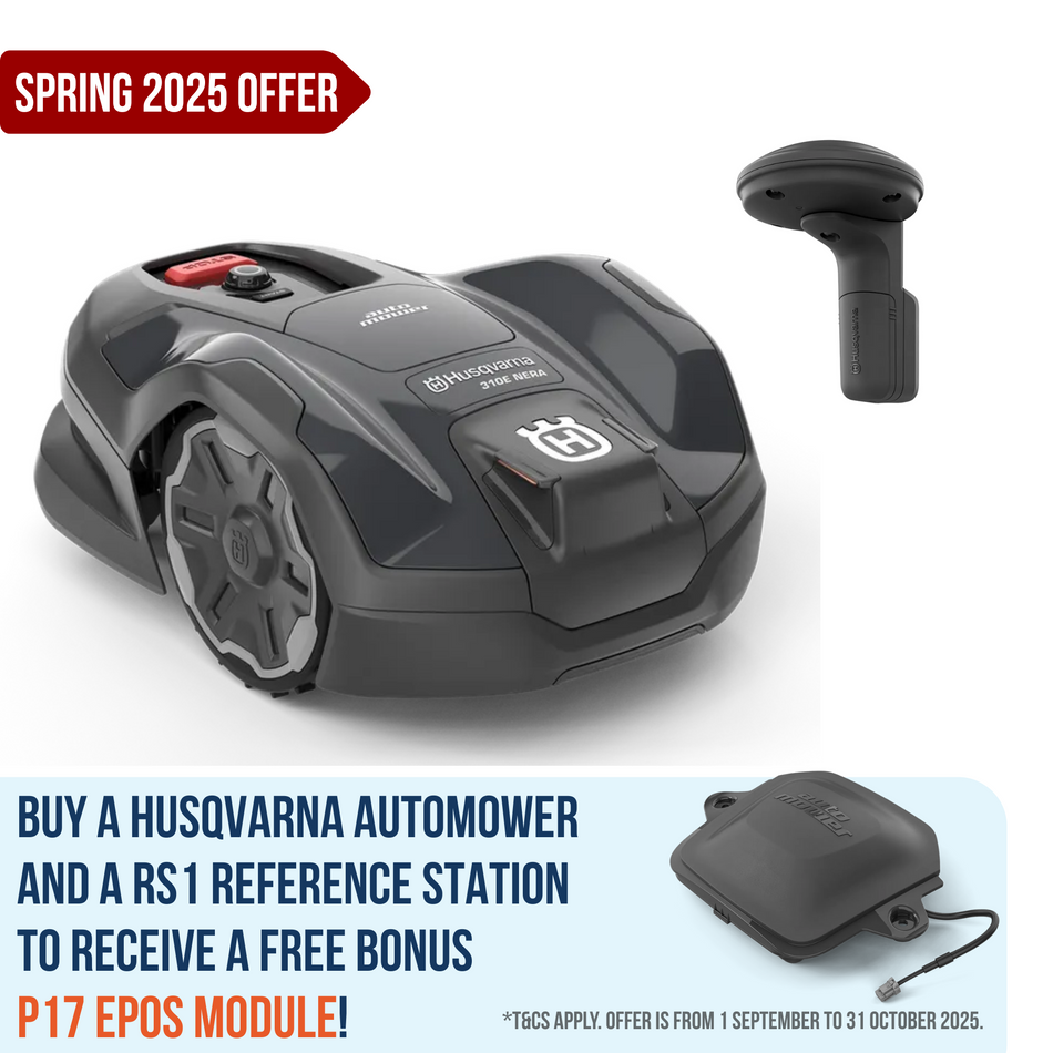 Husqvarna Automower® 310E NERA - Robotic mower that trims the edges, for midsized lawns.