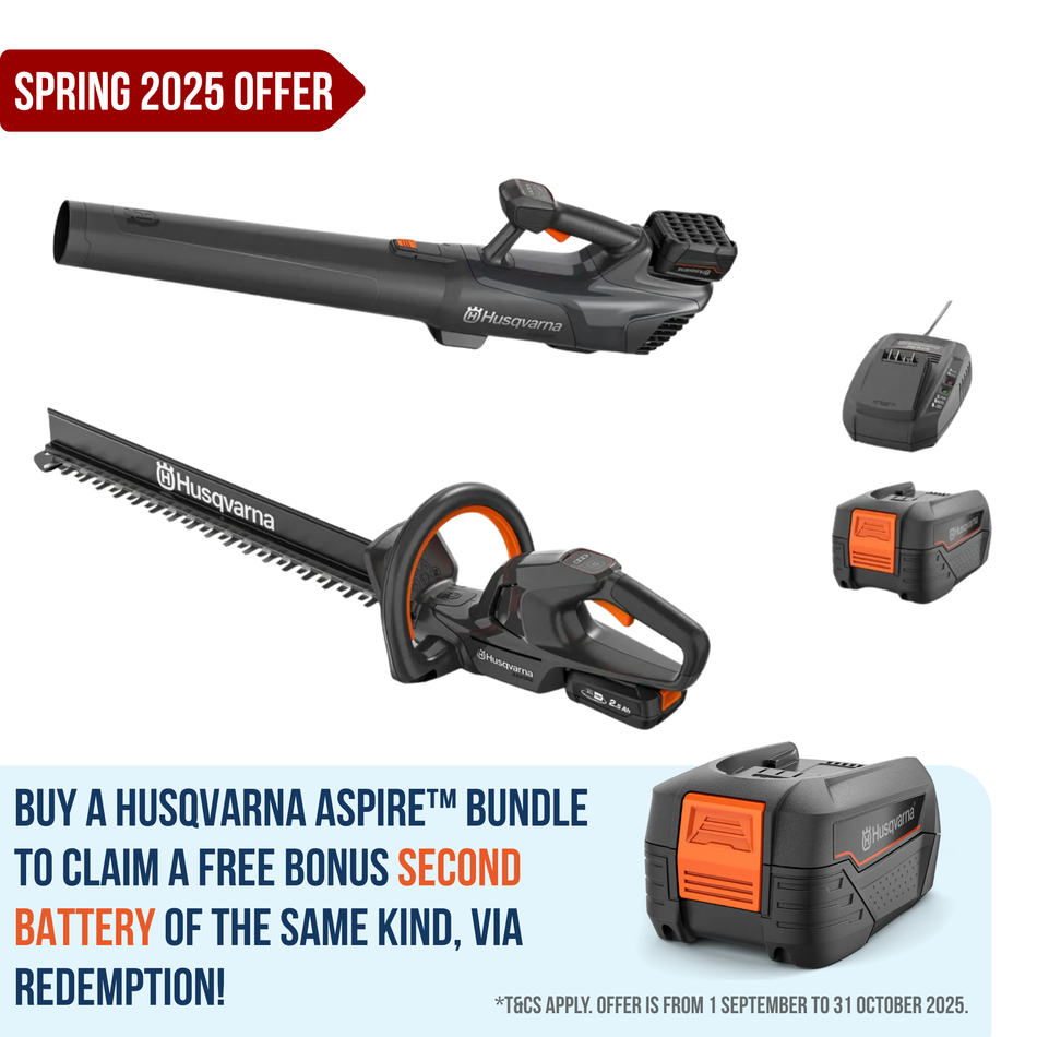 Husqvarna Aspire™ Hedge Trimmer + Leaf Blower Bundle - With 4.0Ah Battery and Charger