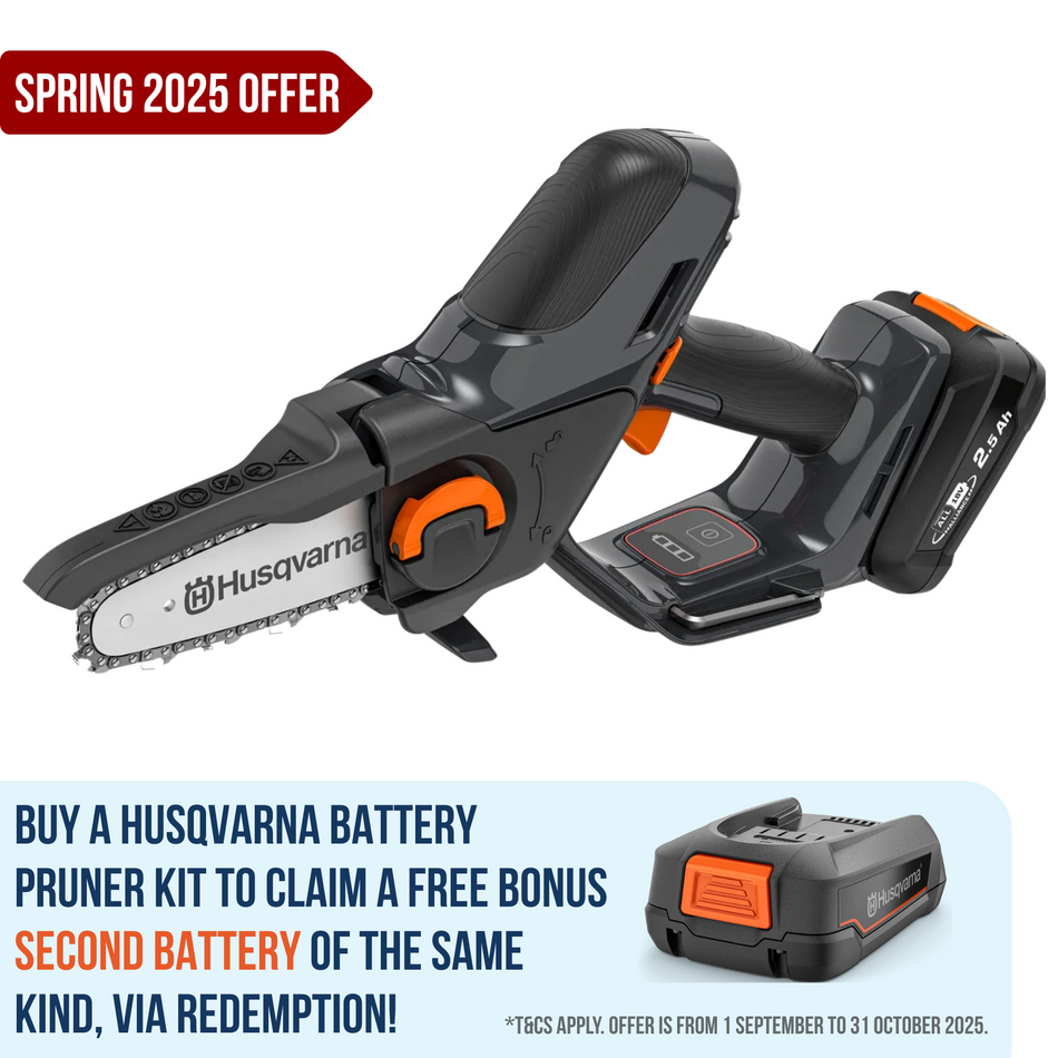 Husqvarna Aspire P5 18V Pruner - Powerful 18V handheld battery pruner - cuts up to 75mm wide branches!