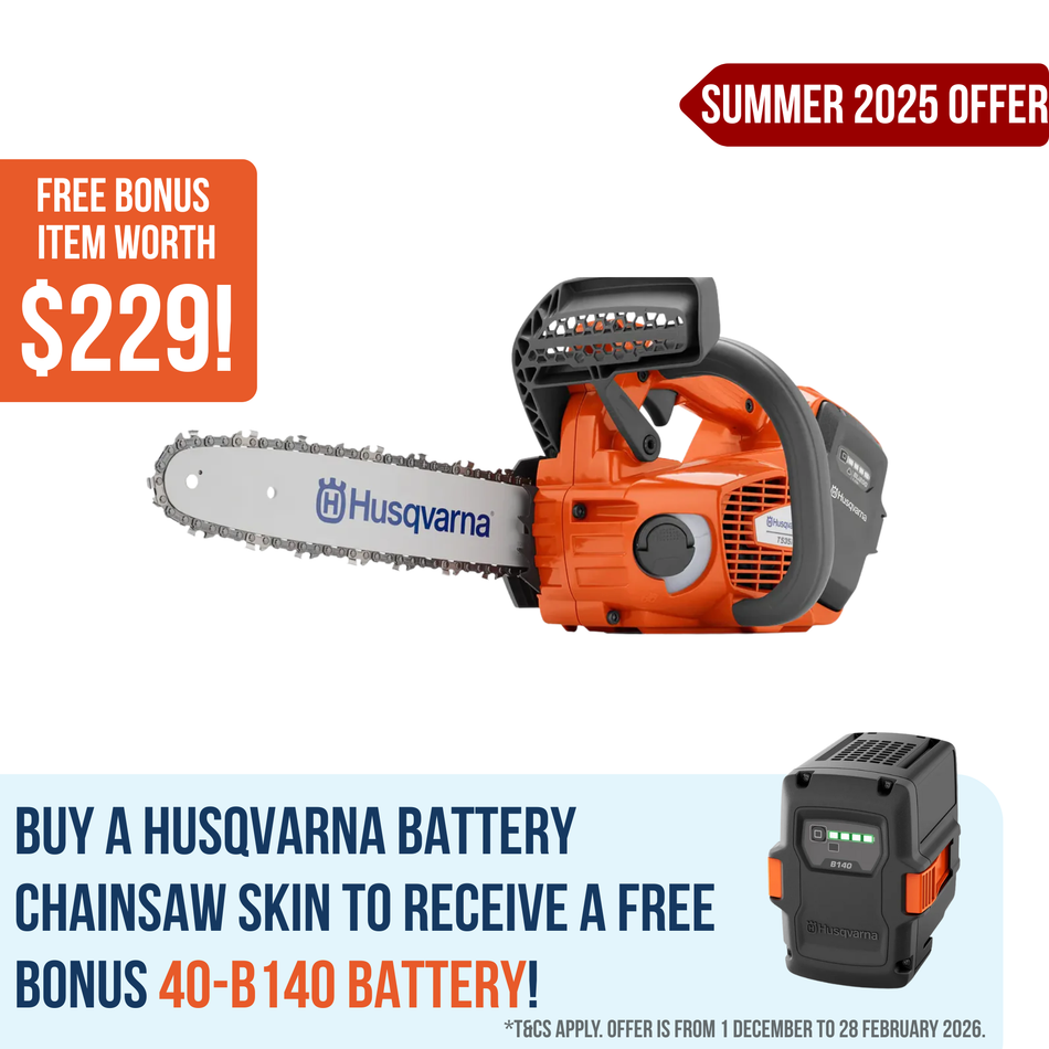 Husqvarna T535iXP Battery Chainsaw - 36V Chainsaw with Li-Ion Battery with 12" bar, 2.4kg weight, 20 m/s speed