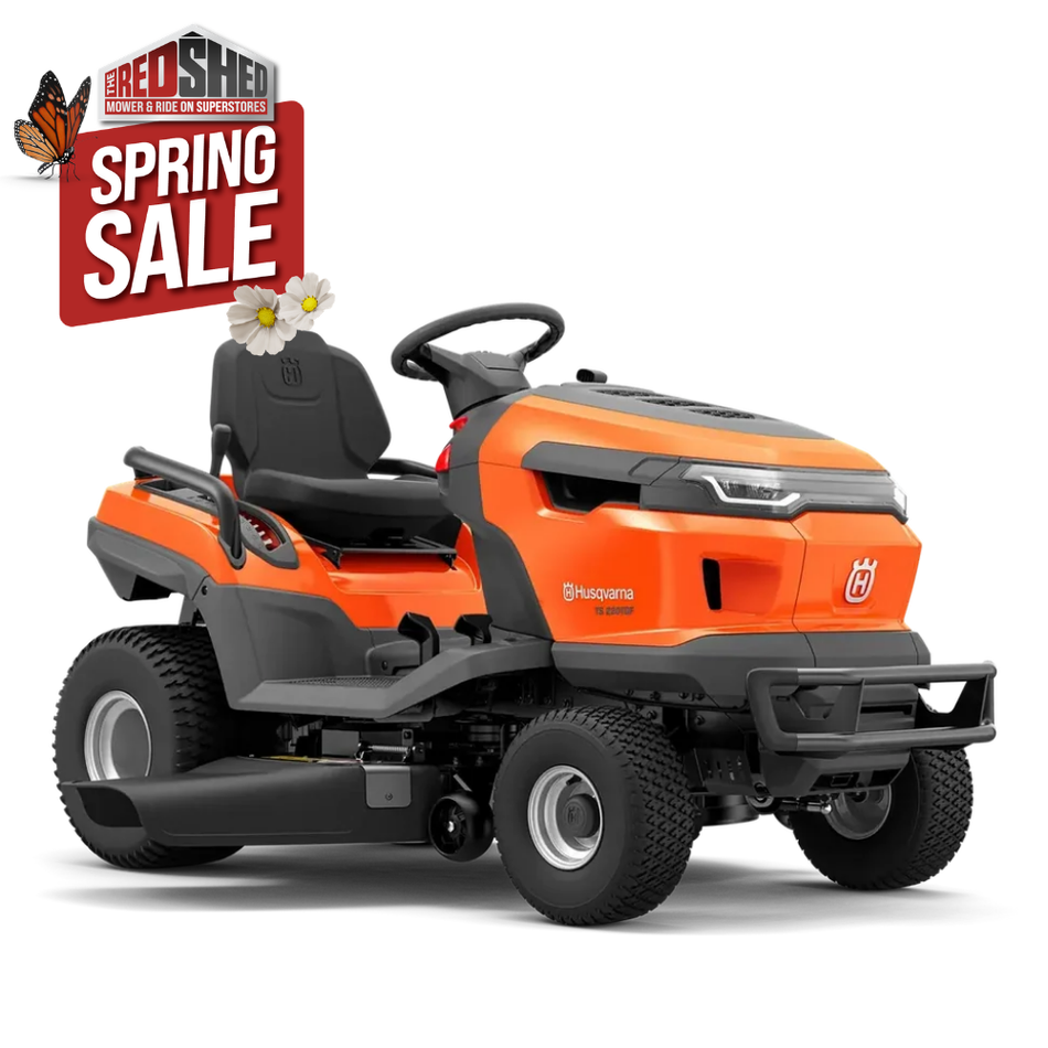 Husqvarna TS 220TDF Garden Tractor - High performance mowing with Clear Cut™ cutting deck.