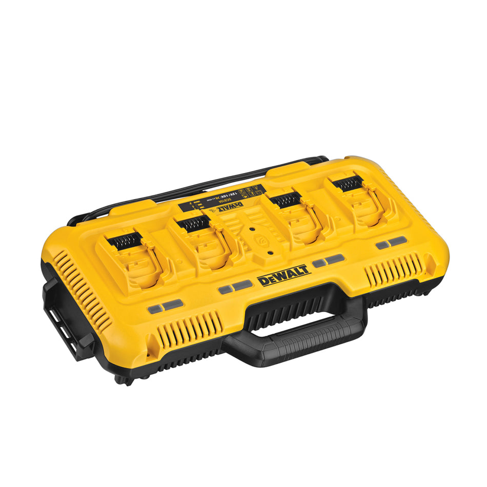 DeWALT 18V XR 4-Port 8A Charger - Multi-voltage charger, fast-charging 4x DeWALT XR batteries simultaneously