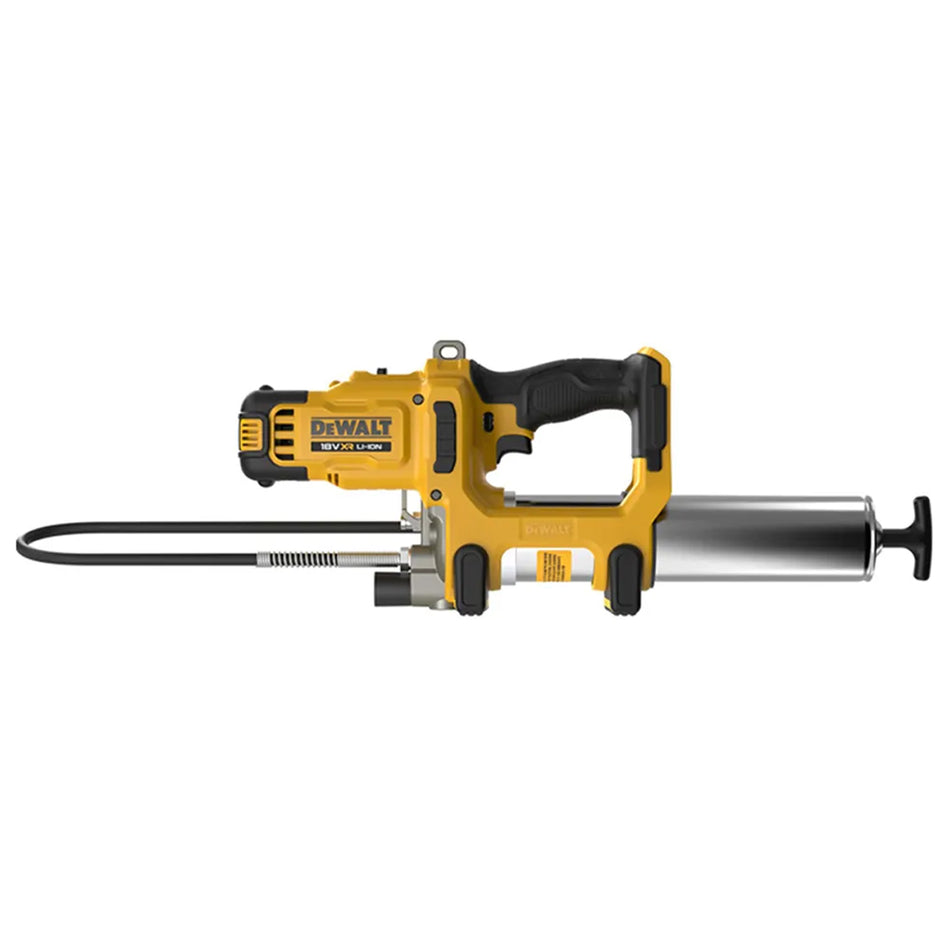 DeWALT 18V XR Grease Gun - 10,000 PSI, 2-speed, ergonomic grip, 1.2m long hose, variable speed trigger