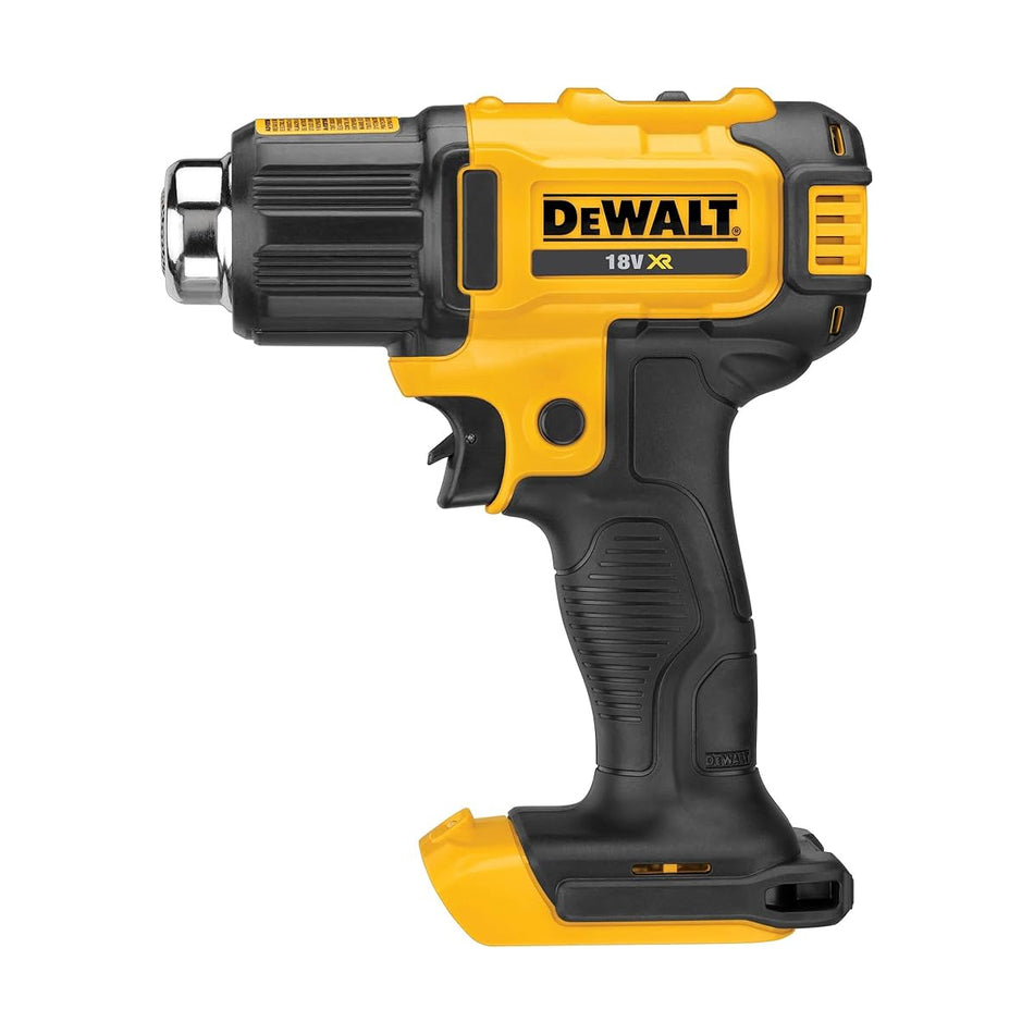 DeWALT 18V XR Li-Ion Heat Gun - Cordless heat gun for on-site applications, 530°C max, compact design