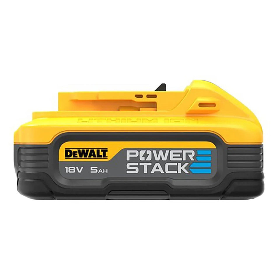 DeWALT 18V XR POWERSTACK 5A Battery - 50% more power = Faster speeds with POWERSTACK 18V XR technology!