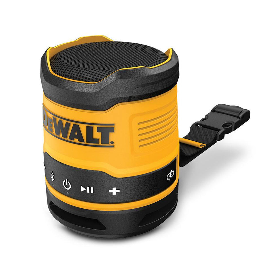 DeWALT USB-C Bluetooth Speaker - Durable & lightweight, 86dB loud sound, IP67 protection, 16hr long battery!