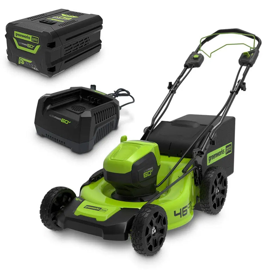 Greenworks 60V 18'' SP 4Ah Kit - Greenworks 60V 18" Self Propelled Lawnmower kit with 4Ah battery & charger