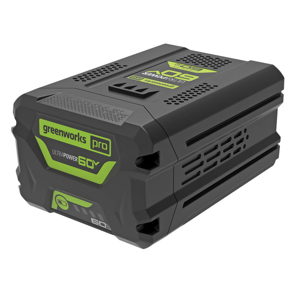 Greenworks 60V 6.0Ah Battery - 60V Battery, pack capacity 6.0Ah maximum simplicity and versatility