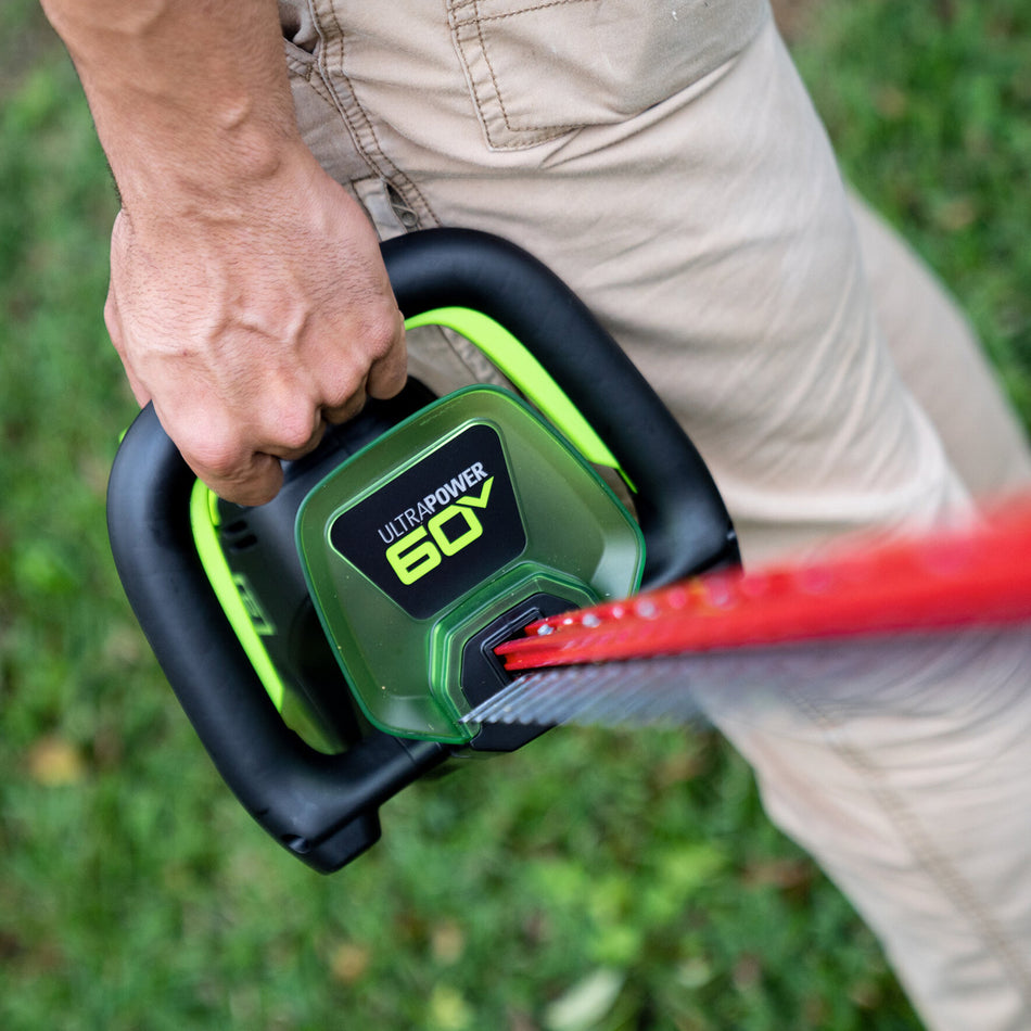 Greenworks 60V Hedge Trimmer - 60V hedge trimmer is a lightweight yet exceptionally powerful unit designed