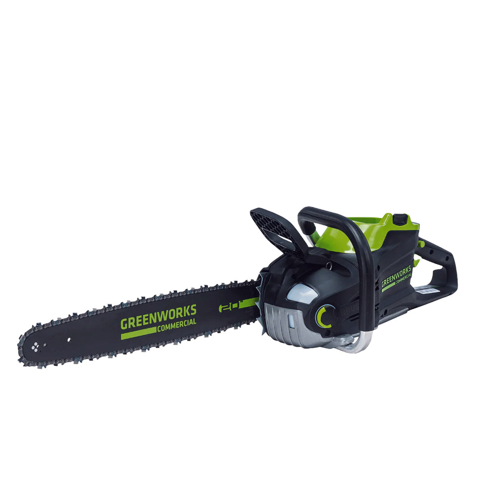 Greenworks 82V 18'' 2.7kW Chainsaw - 18" bar and chain, automatic oiler, 2700w brushless motor, low noise