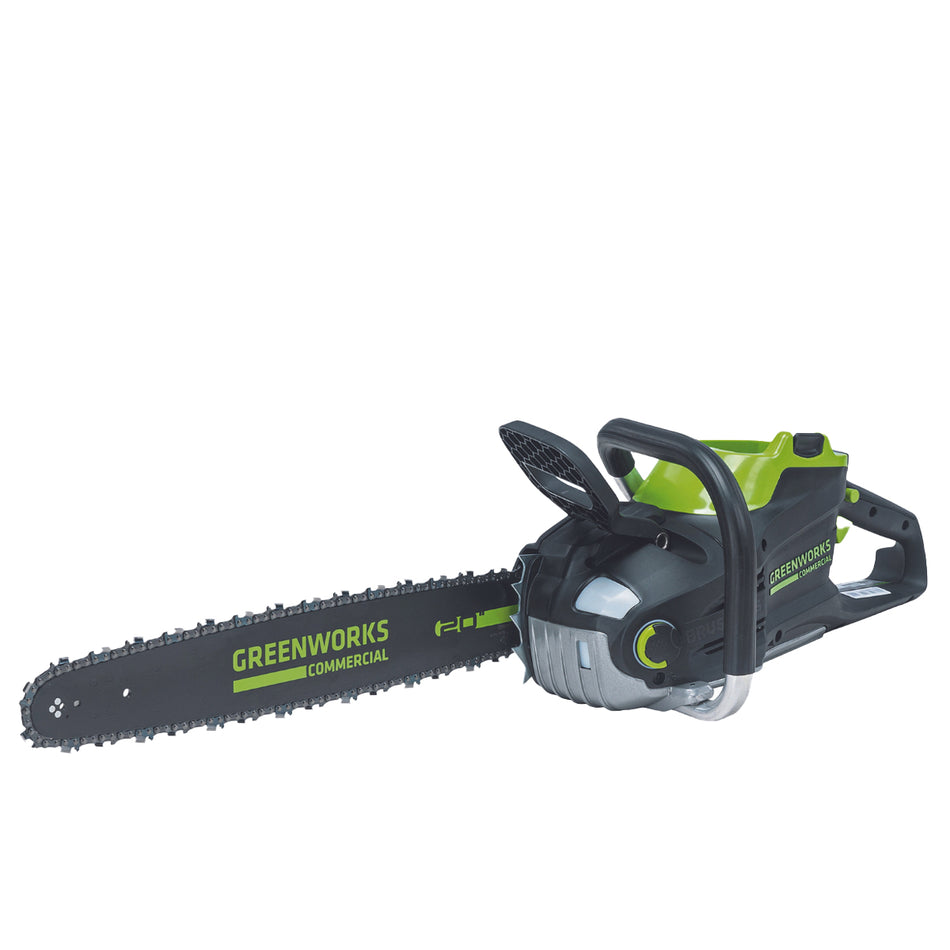 Greenworks 82V 20'' 3.4kW Chainsaw - 20" bar and chain, automatic oiler, 3400w brushless motor, low noise