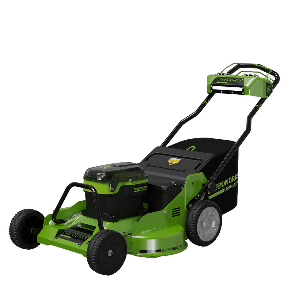 Greenworks 82V 30'' SP Mower - Self-Propelled, 30" cut, high visibility LEDs, brushless motors, large bag