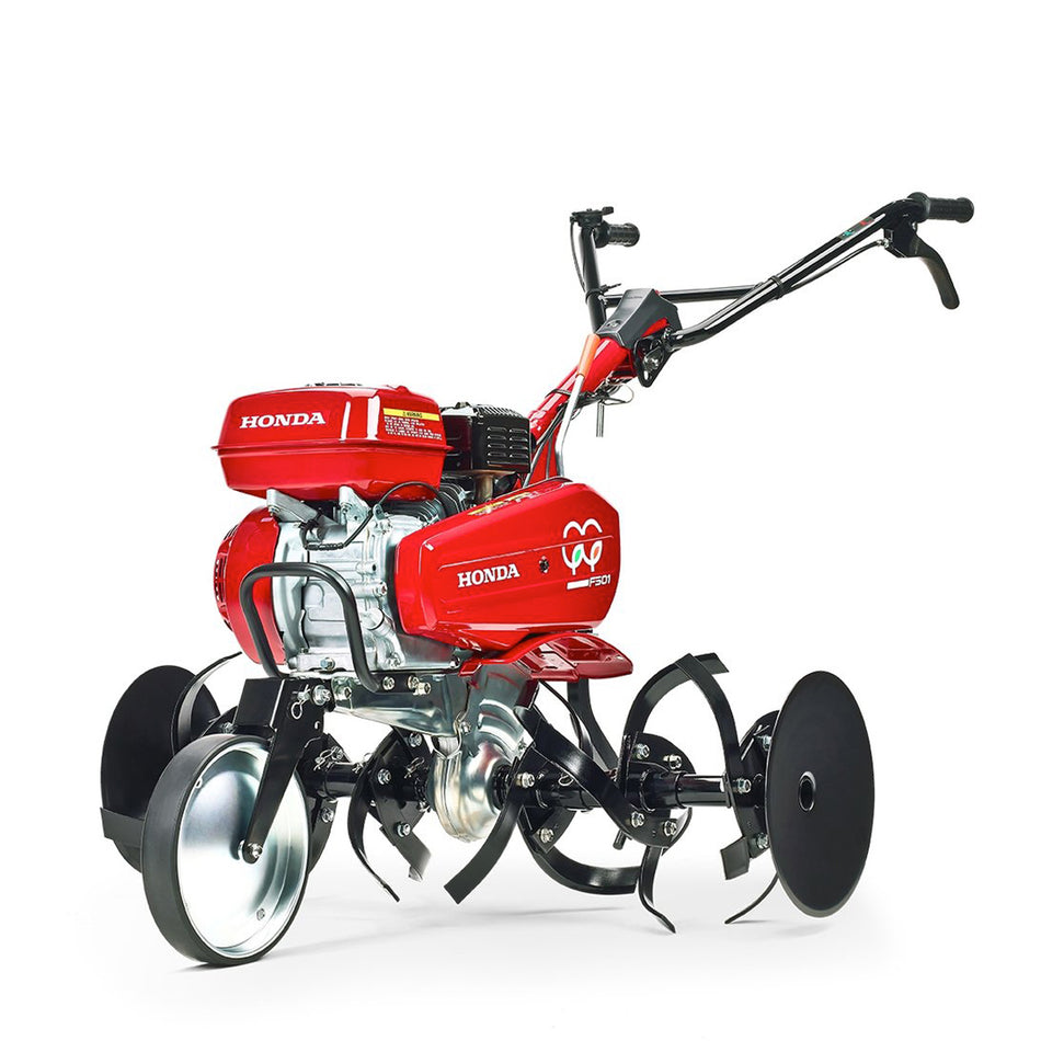 Honda F501 Tiller - Powerful GX160 4-stroke engine, 914mm tilling width, adjustible handles