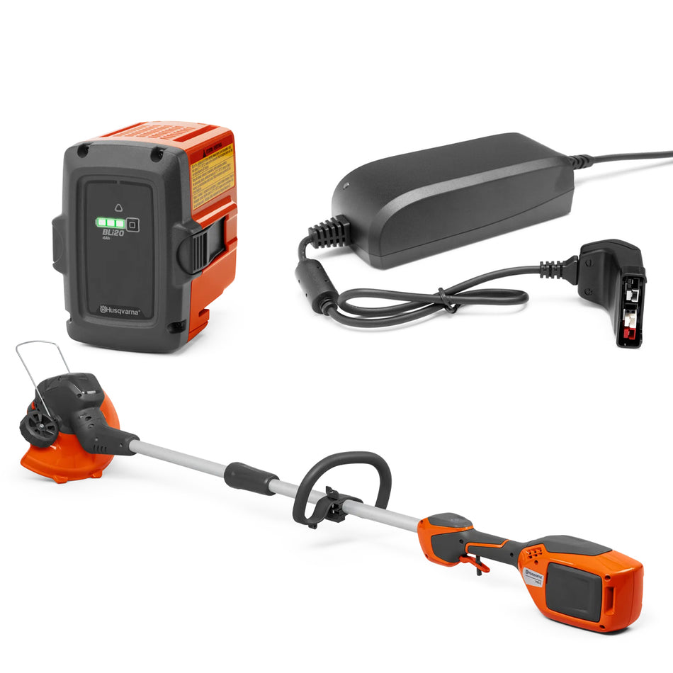 Husqvarna 110iL Trimmer Kit - Perfect for Small Lawns & Gardens - with Battery & Charger