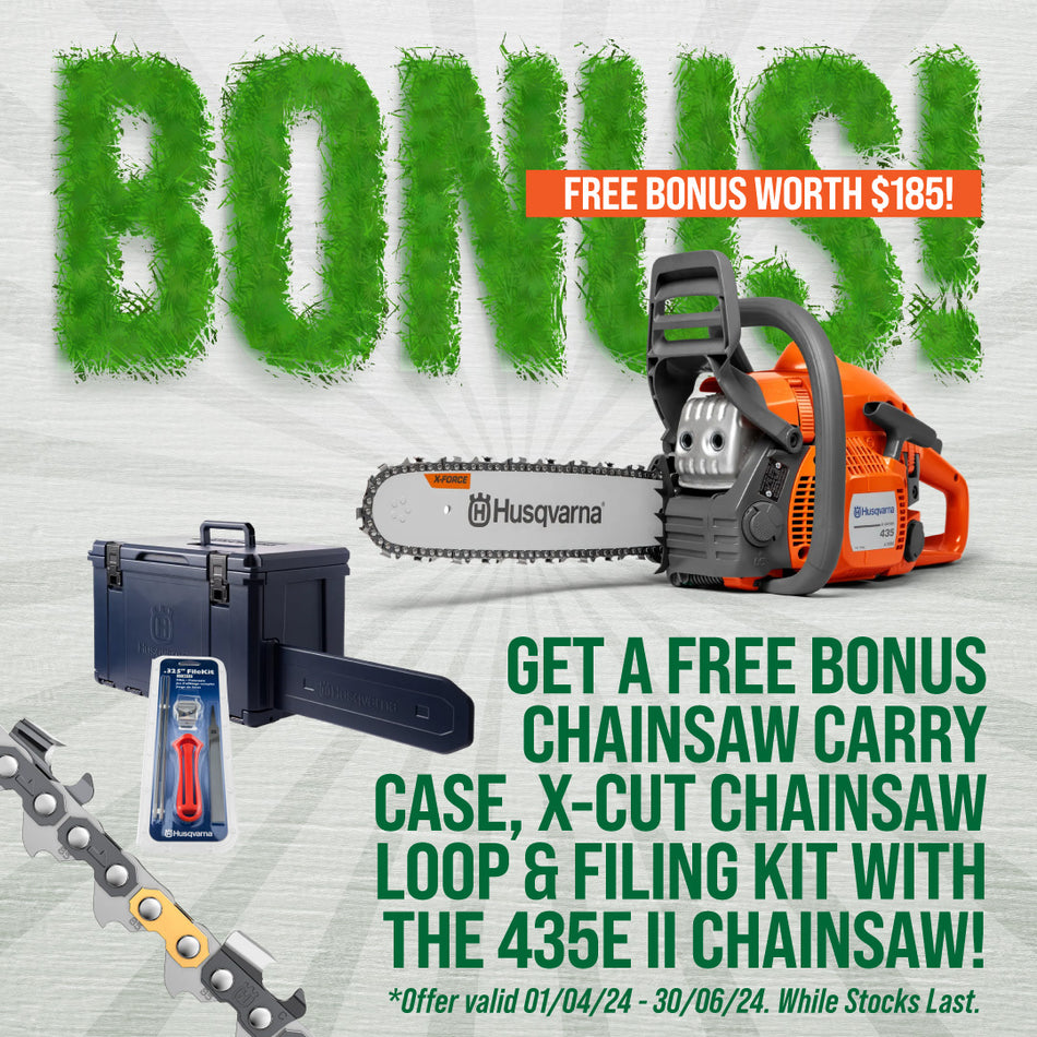 Husqvarna 435e II Saw ($185 BONUS) - Powerful 40.9cc engine and 15" bar - WITH FREE $185 BONUS GIFTS!