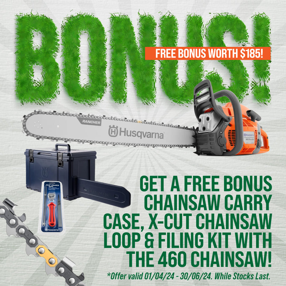 Husqvarna 460 Saw ($185 BONUS) - Powerful 60.3cc Chainsaw with 20" Bar - WITH FREE $185 BONUS GIFTS!