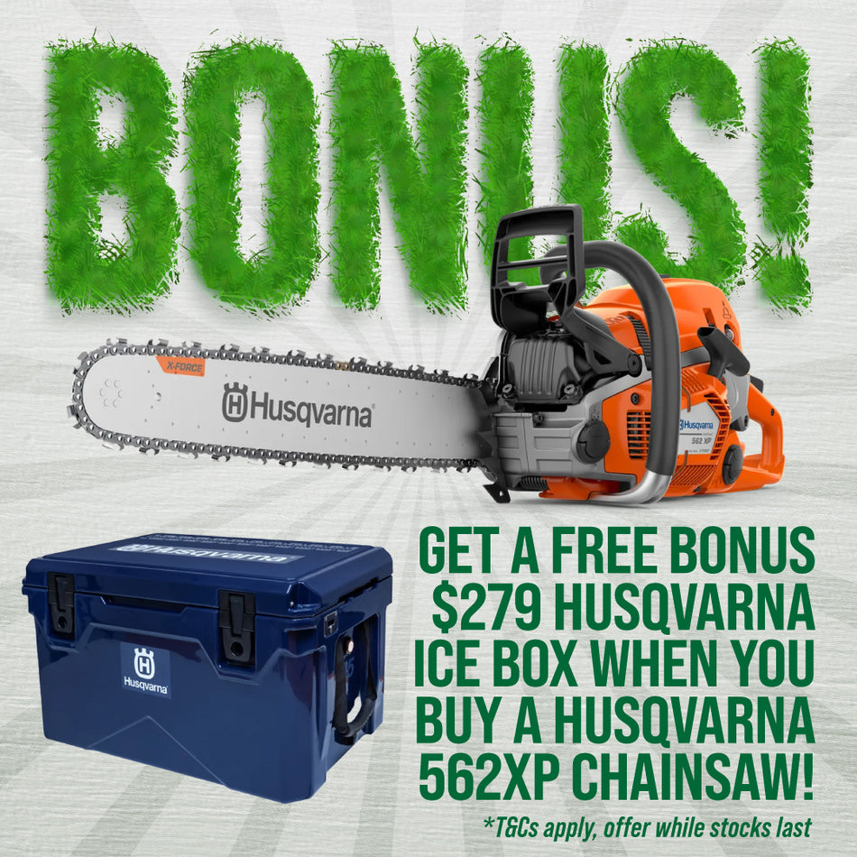 Husqvarna 562XP Saw ($279 BONUS) - Professional 59.8cc Saw with X-Torq - SAVINGS & FREE $279 ICE BOX!