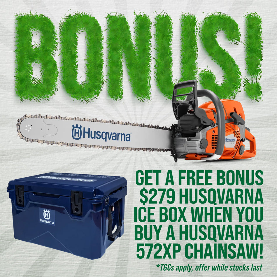 Husqvarna 572XP Saw ($279 BONUS) - 70.6cc, 20" Bar, Air Injection™ - HUGE SAVINGS & FREE $279 ICE BOX!