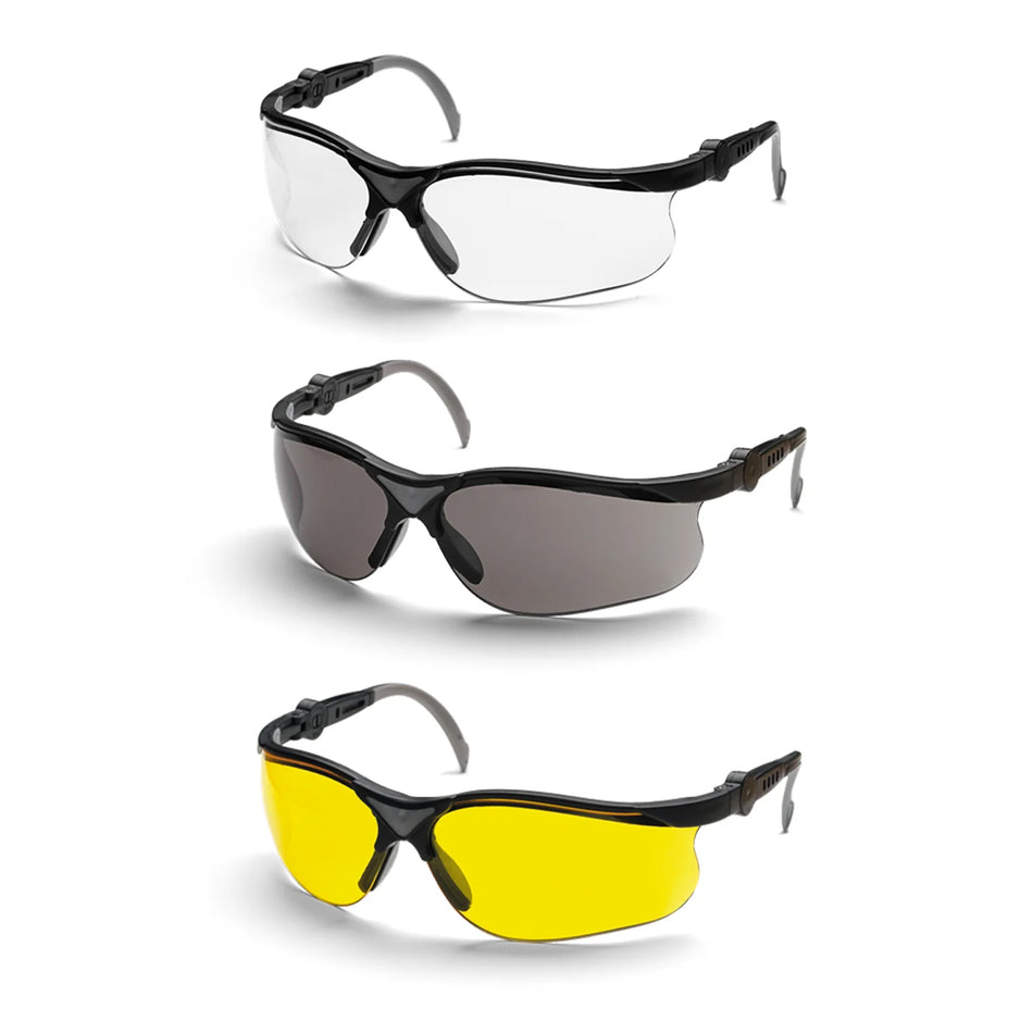 Husqvarna Protective Glasses X Series - Adjustable frames and scratch resistant lenses that can be angled