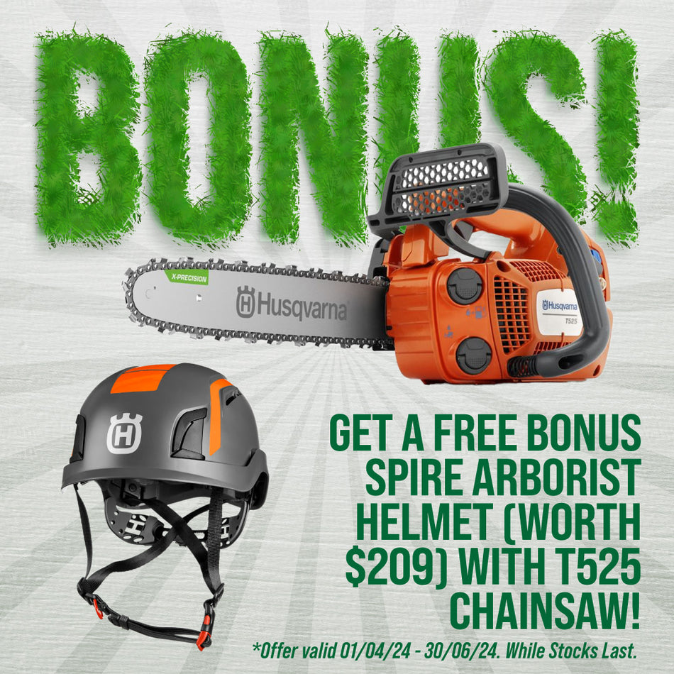 Husqvarna T525 Chainsaw - 27cc Top Handle Chainsaw with 12" bar - WITH FREE $209 HELMET!