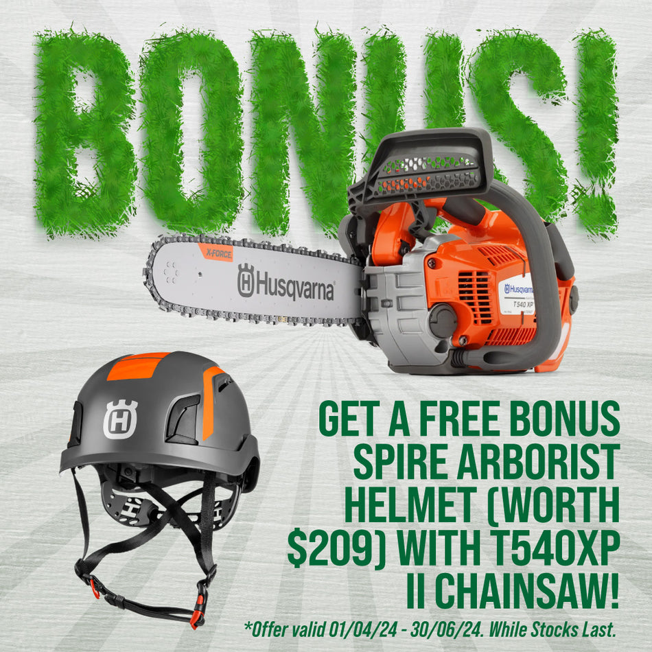 Husqvarna T540XPII Saw ($209 BONUS) - 37.7cc Chainsaw with 12" Bar and 3/8" LP Chain - WITH FREE $209 HELMET!